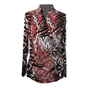 Mishca Long Sleeve Wrap Top Size L